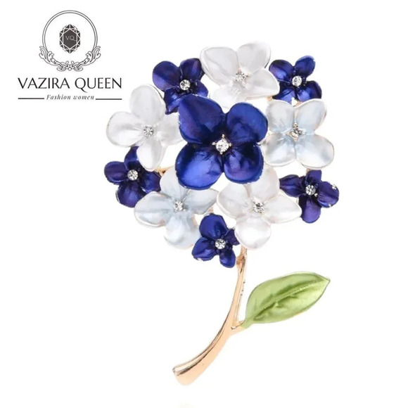VQ Lilac Flower Brooch - Picture 1 of 4